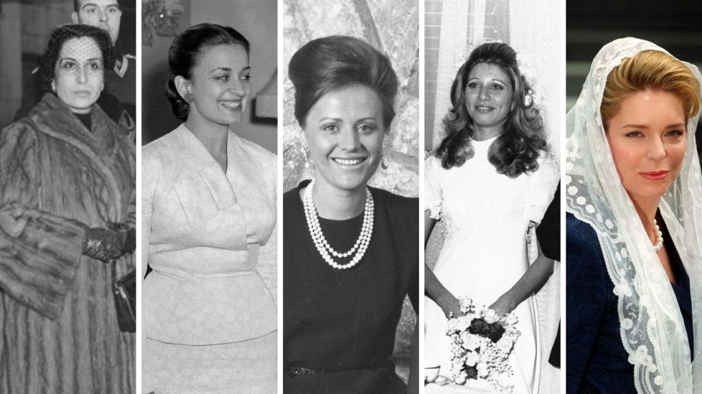 Las cinco reinas (una madre y cuatro esposas) del rey Hussein de Jordania, fallecido hace 25 años