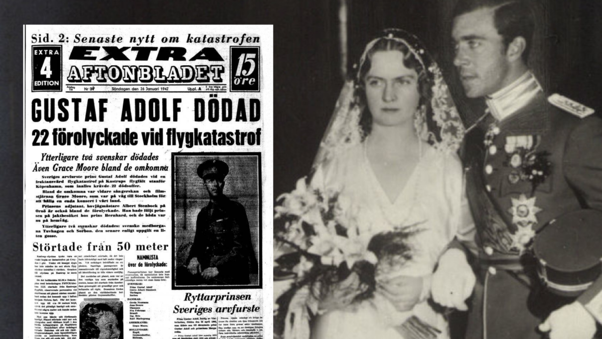 Hace 75 años: una tragedia de aviación que cambió la vida de la familia real de Suecia
